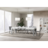 Tavolo allungabile 90x160/264 cm Naxy Mix piano Bianco Frassino - gambe Noce