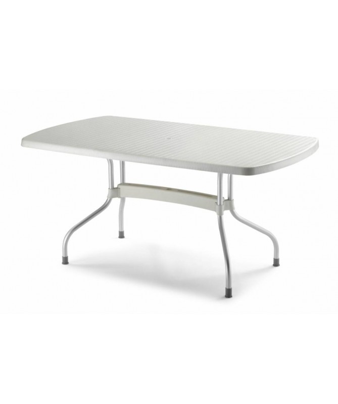 Tavolo Olimpo ribaltabile 160 x 90 in tecnopolimero intrecciato e alluminio