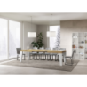 Tavolo allungabile 90x160/264 cm Naxy Mix piano Bianco Frassino - gambe Noce