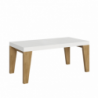 Tavolo allungabile 90x180/284 cm Naxy Mix piano Bianco Frassino - gambe Noce
