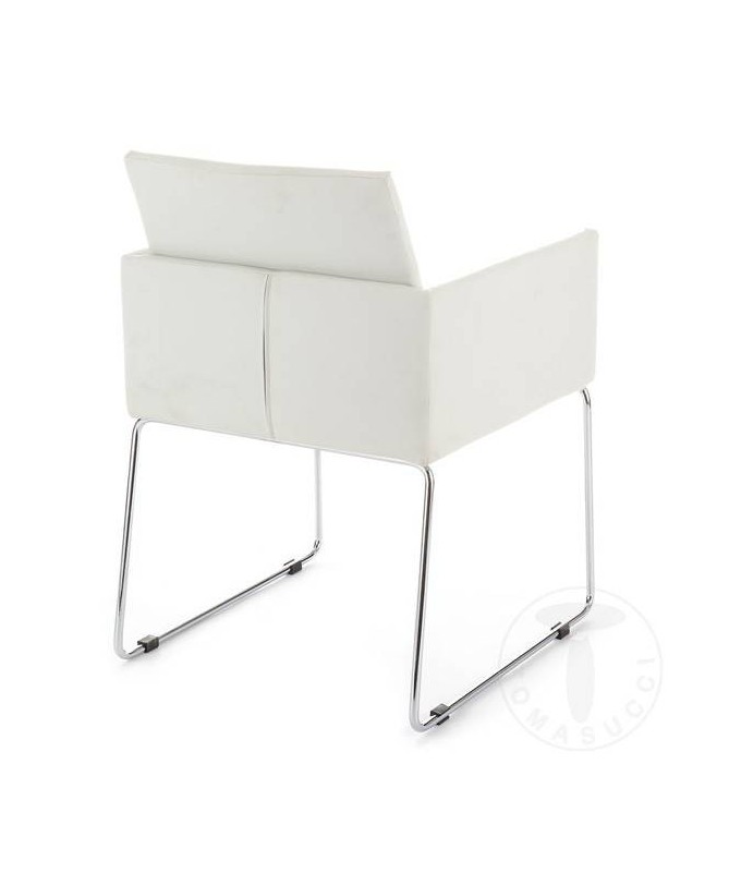 Sedia in pelle sintetica Emma - set da 2 bianco