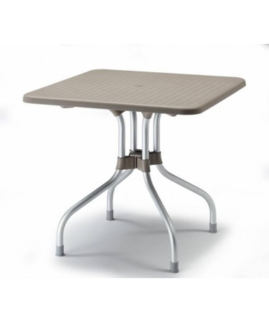 Tavolo Olimpo ribaltabile 80 x 80 in polipropilene e alluminio