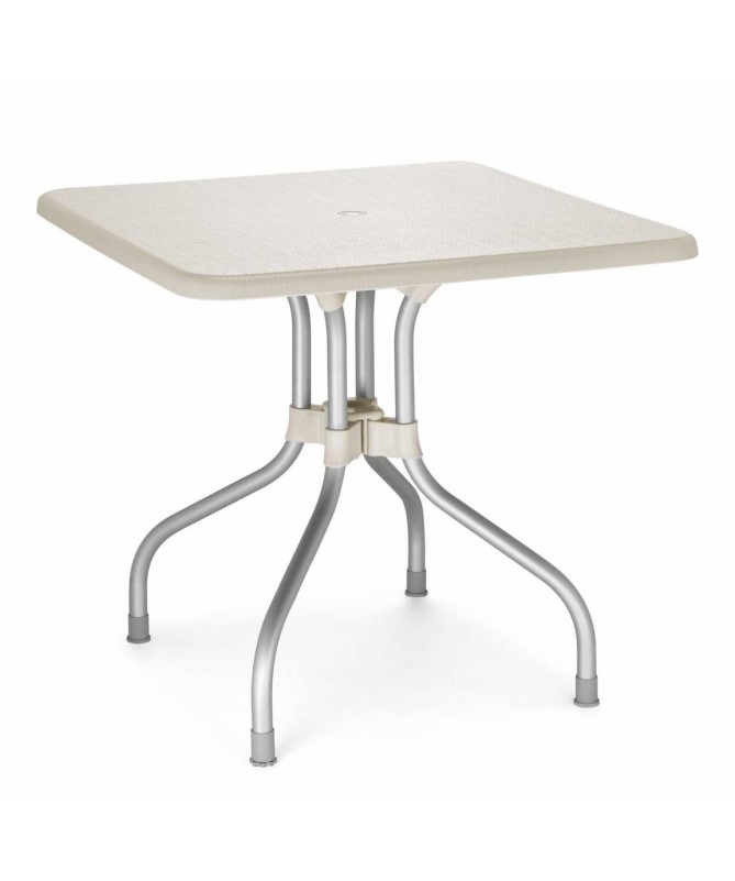 Tavolo Olimpo ribaltabile 80 x 80 in polipropilene e alluminio