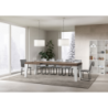 Tavolo allungabile 90x160/420 cm Naxy Mix piano Bianco Frassino - gambe Noce