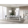 Tavolo allungabile 90x160/420 cm Naxy Mix piano Bianco Frassino - gambe Noce