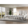 Tavolo allungabile 90x180/440 cm Naxy Mix piano Bianco Frassino - gambe Noce