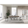 Tavolo allungabile 90x180/440 cm Naxy Mix piano Bianco Frassino - gambe Noce