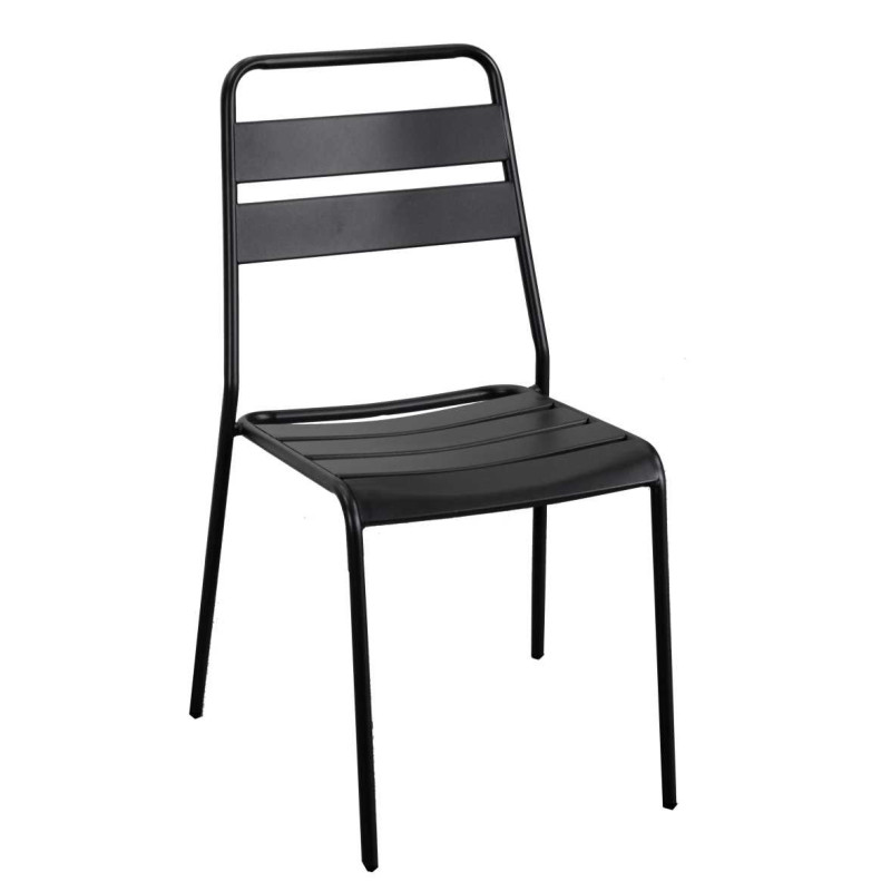 Set Tavolo metallo + 2 Sedie metallo Rovigo antracite cm 50x54h42/87