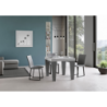 Tavolo allungabile 90x90/246 cm Spimbo Mix piano Bianco Frassino - gambe Noce