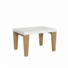 Tavolo allungabile 90x130/234 cm Spimbo Mix piano Bianco Frassino - gambe Noce