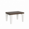Tavolo allungabile 90x130/234 cm Spimbo Mix piano Bianco Frassino - gambe Noce