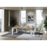 Tavolo allungabile 90x130/234 cm Spimbo Mix piano Bianco Frassino - gambe Noce