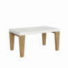 Tavolo allungabile 90x160/264 cm Spimbo Mix piano Bianco Frassino - gambe Noce