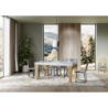 Tavolo allungabile 90x160/264 cm Spimbo Mix piano Bianco Frassino - gambe Noce