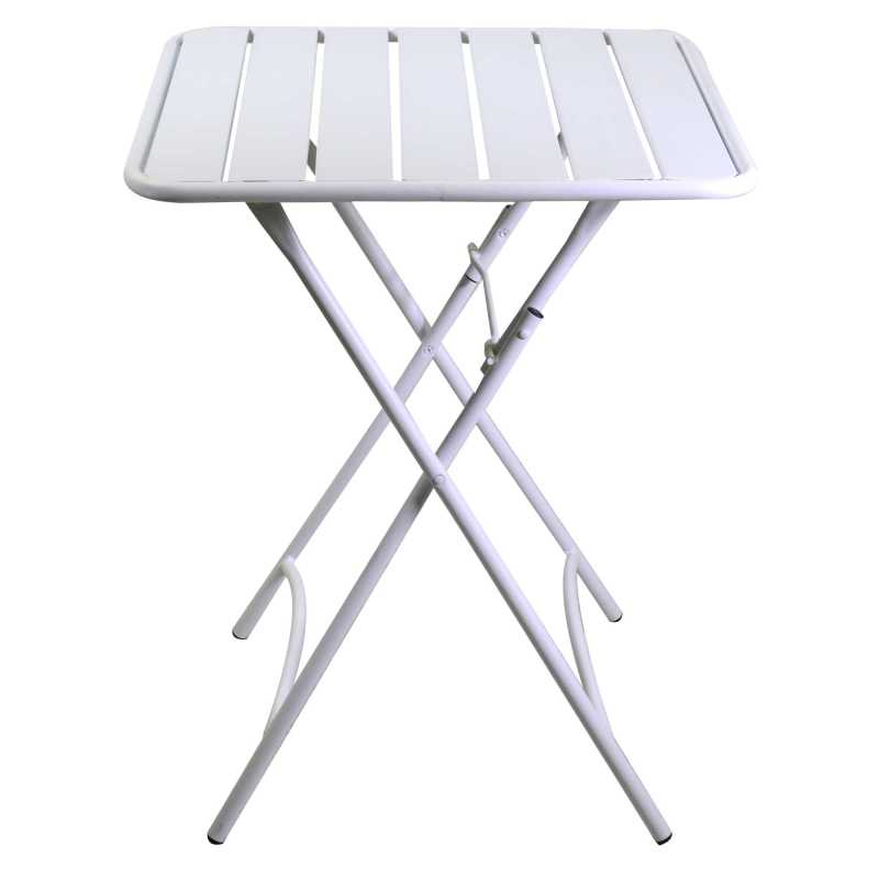 Set Tavolo metallo + 2 Sedie metallo Rovigo bianco cm 50x54h42/87