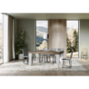 Tavolo allungabile 90x180/284 cm Spimbo Mix piano Bianco Frassino - gambe Noce