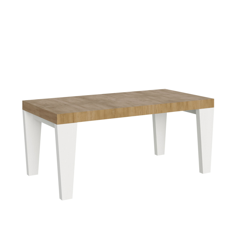 Tavolo allungabile 90x180/284 cm Spimbo Mix piano Bianco Frassino - gambe Noce
