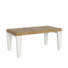 Tavolo allungabile 90x180/284 cm Spimbo Mix piano Bianco Frassino - gambe Noce