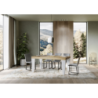 Tavolo allungabile 90x180/284 cm Spimbo Mix piano Bianco Frassino - gambe Noce