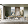 Tavolo allungabile 90x180/284 cm Spimbo Mix piano Bianco Frassino - gambe Noce