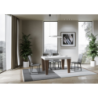 Tavolo allungabile 90x130/390 cm Spimbo Mix piano Bianco Frassino - gambe Noce
