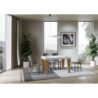 Tavolo allungabile 90x130/390 cm Spimbo Mix piano Bianco Frassino - gambe Noce