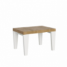 Tavolo allungabile 90x130/390 cm Spimbo Mix piano Bianco Frassino - gambe Noce