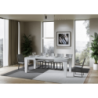 Tavolo allungabile 90x130/390 cm Spimbo Mix piano Bianco Frassino - gambe Noce