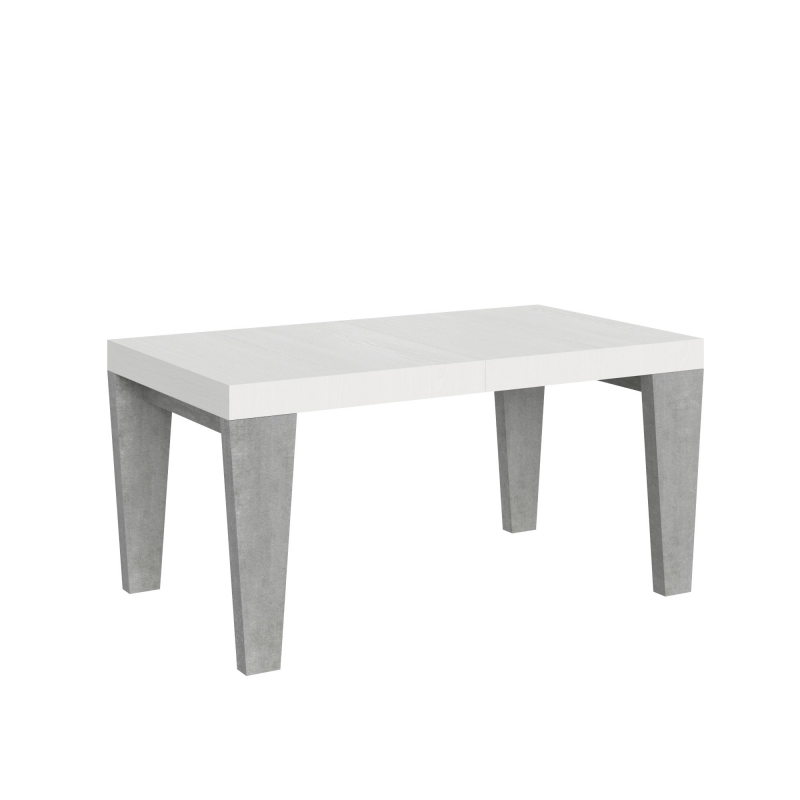 Tavolo allungabile 90x160/420 cm Spimbo Mix piano Bianco Frassino - gambe Noce