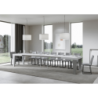 Tavolo allungabile 90x160/420 cm Spimbo Mix piano Bianco Frassino - gambe Noce