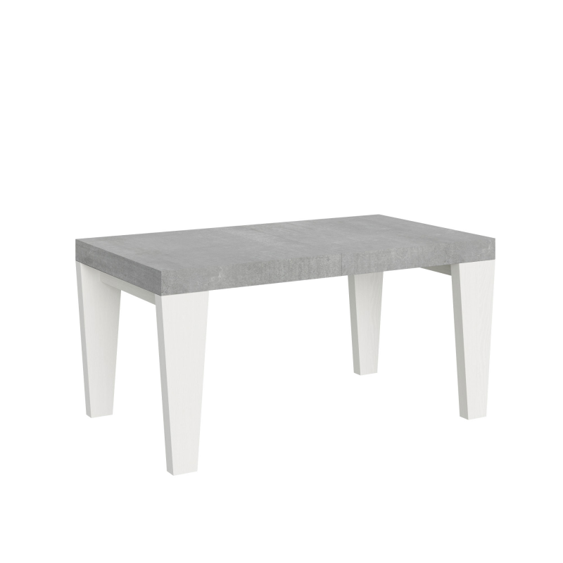 Tavolo allungabile 90x160/420 cm Spimbo Mix piano Bianco Frassino - gambe Noce
