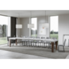 Tavolo allungabile 90x180/440 cm Spimbo Mix piano Bianco Frassino - gambe Noce