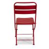 Set Tavolo metallo + 2 Sedie metallo rovigo pieghevole rossa cm 44x53h45/86