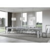 Tavolo allungabile 90x180/440 cm Spimbo Mix piano Bianco Frassino - gambe Noce