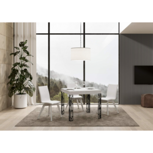 Zoom Tavolo allungabile 90x90/246 cm Ghibli telaio Antracite