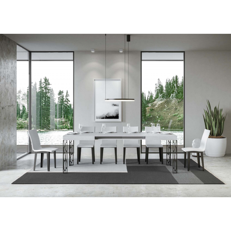 Tavolo allungabile 90x140/244 cm Ghibli telaio Antracite