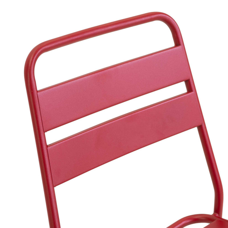 Set Tavolo metallo + 2 Sedie metallo Rovigo rossa cm 50x54h42/87