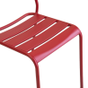 Set Tavolo metallo + 2 Sedie metallo Rovigo rossa cm 50x54h42/87