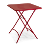 Set Tavolo metallo + 2 Sedie metallo Rovigo rossa cm 50x54h42/87