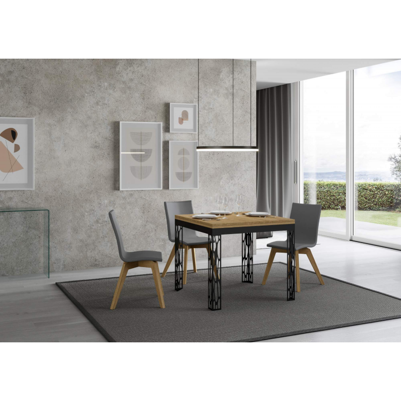 Tavolo apribile 90x90/180 cm Ghibli Libra telaio Antracite
