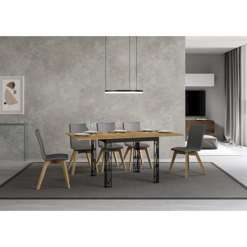 Tavolo apribile 90x90/180 cm Ghibli Libra telaio Antracite