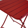 Set Tavolo metallo + 2 Sedie metallo Rovigo rossa cm 50x54h42/87