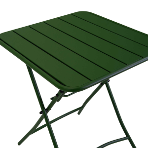 Set Tavolo metallo + 2 Sedie metallo rovigo pieghevole verde cm 44x53h45/86