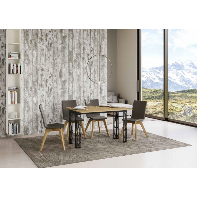 Tavolo apribile 120/200x45/90 cm Ghibli Double telaio Antracite