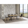 Tavolo apribile 120/200x45/90 cm Ghibli Double telaio Antracite