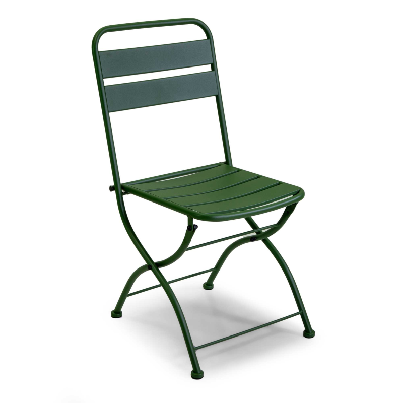 Set Tavolo metallo + 2 Sedie metallo rovigo pieghevole verde cm 44x53h45/86