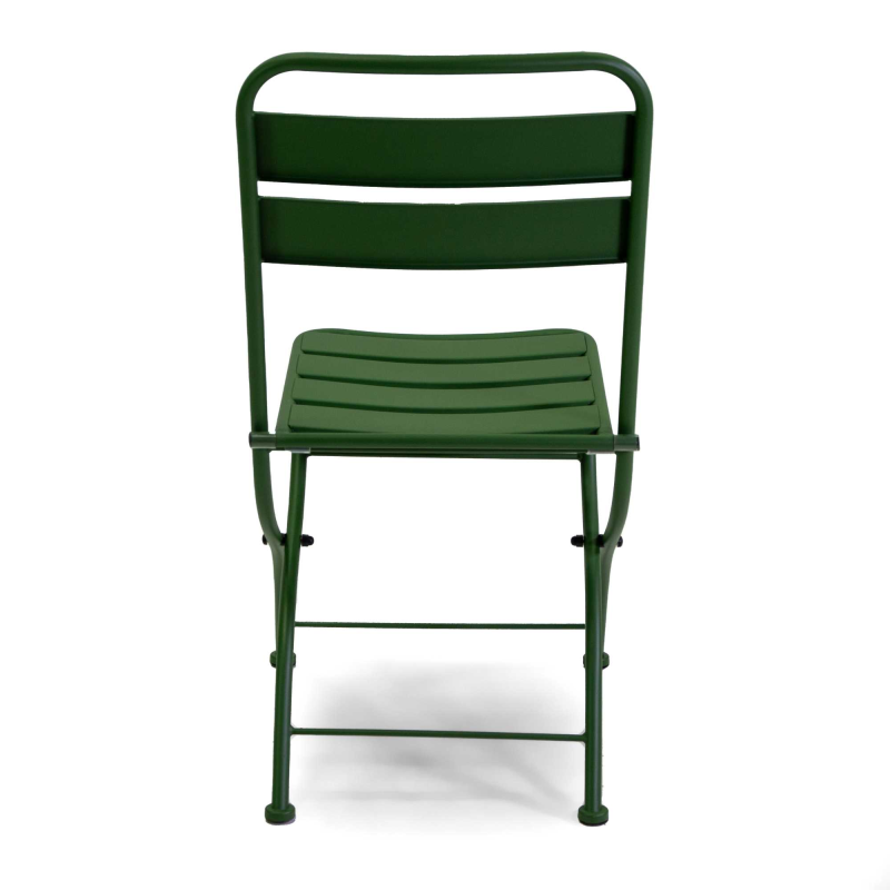 Set Tavolo metallo + 2 Sedie metallo rovigo pieghevole verde cm 44x53h45/86