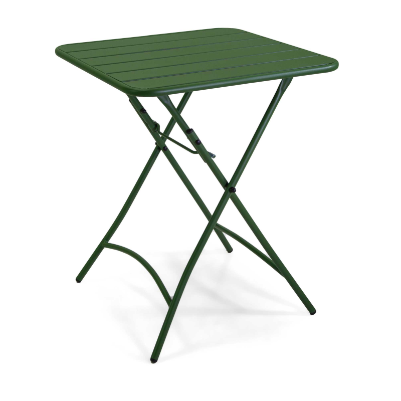Set Tavolo metallo + 2 Sedie metallo Rovigo verde cm 50x54h42/87