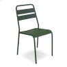 Set Tavolo metallo + 2 Sedie metallo Rovigo verde cm 50x54h42/87