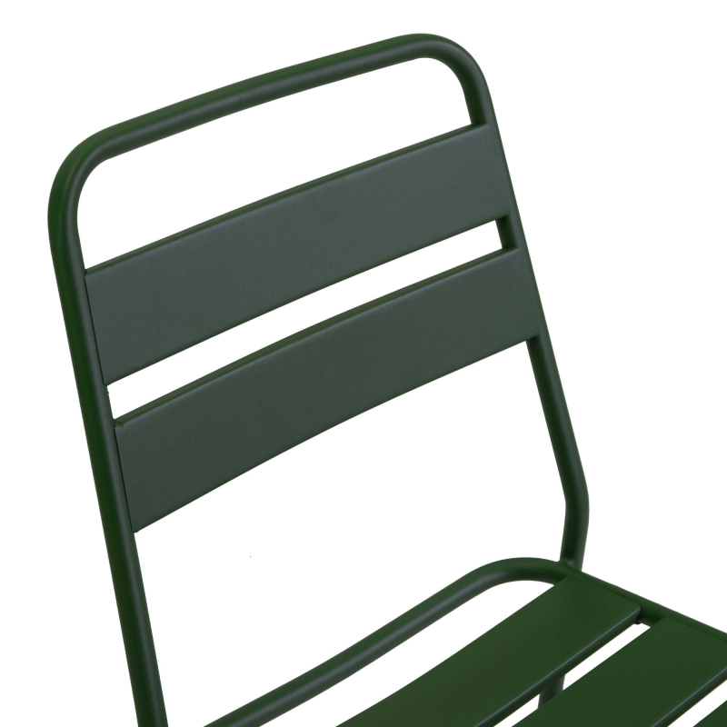 Set Tavolo metallo + 2 Sedie metallo Rovigo verde cm 50x54h42/87